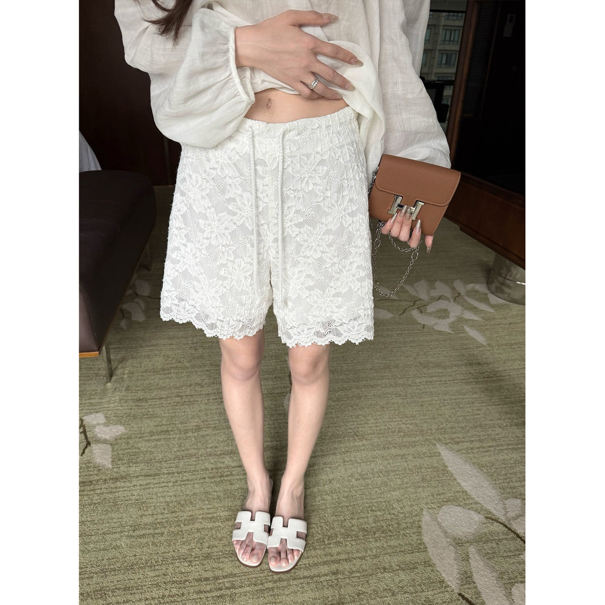 Women's Lace-Trim Shorts alternate view