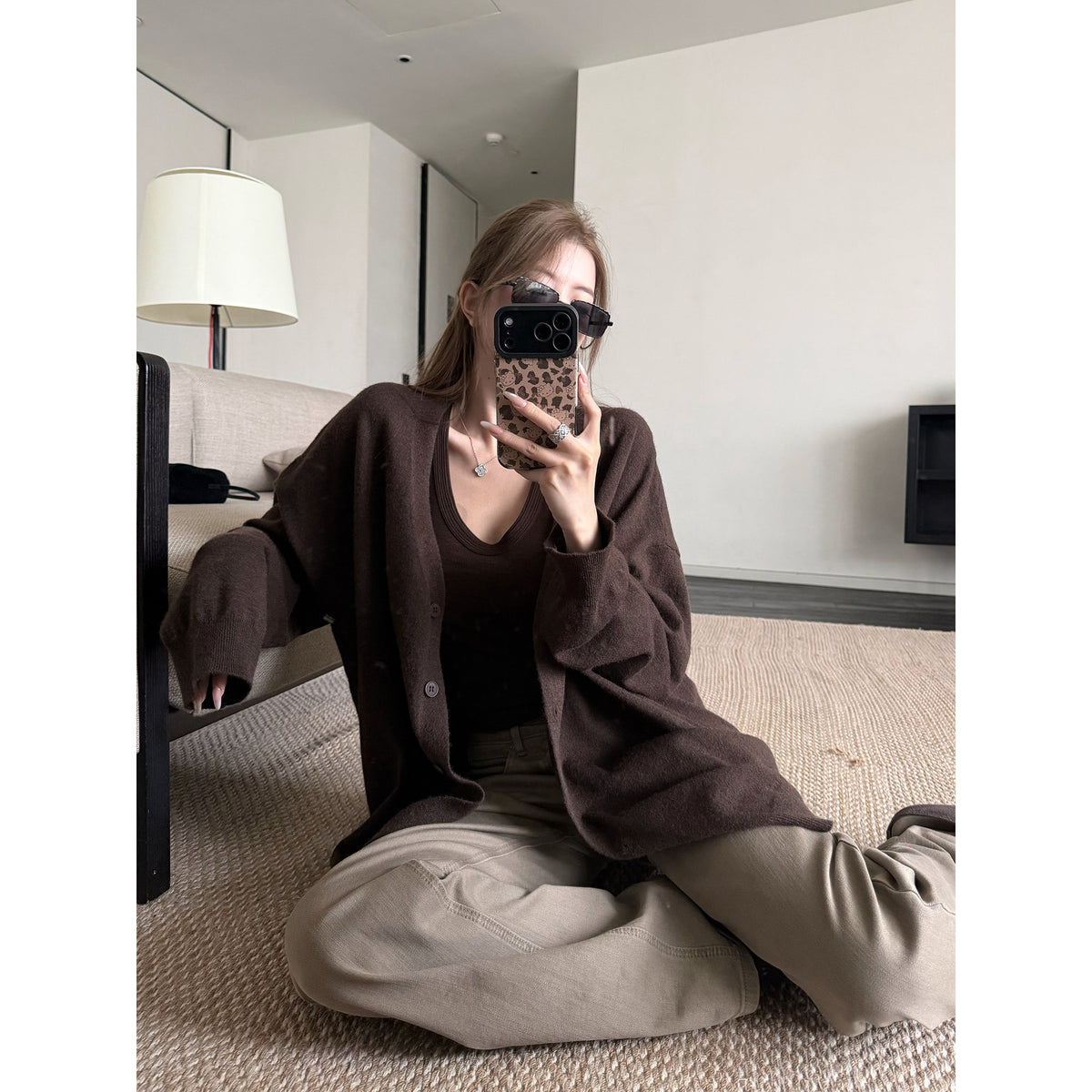 Women's Wool-Blend Relaxed Cardigan alternate view