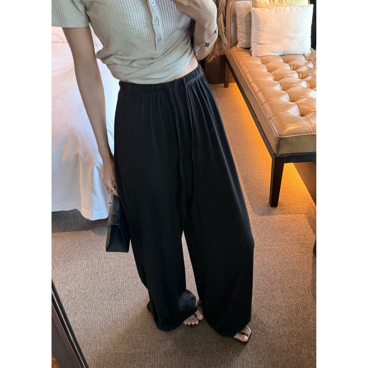 Women's Wide-Leg Pants front view