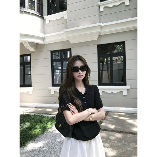 Women's Relaxed Knit Top front view