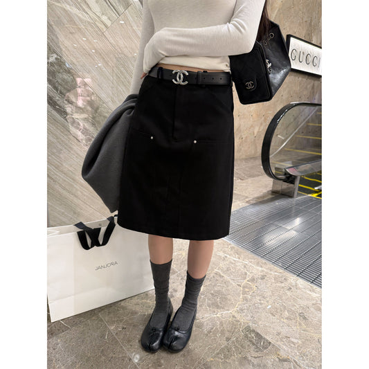 Women's Linen-Blend Skirt front view