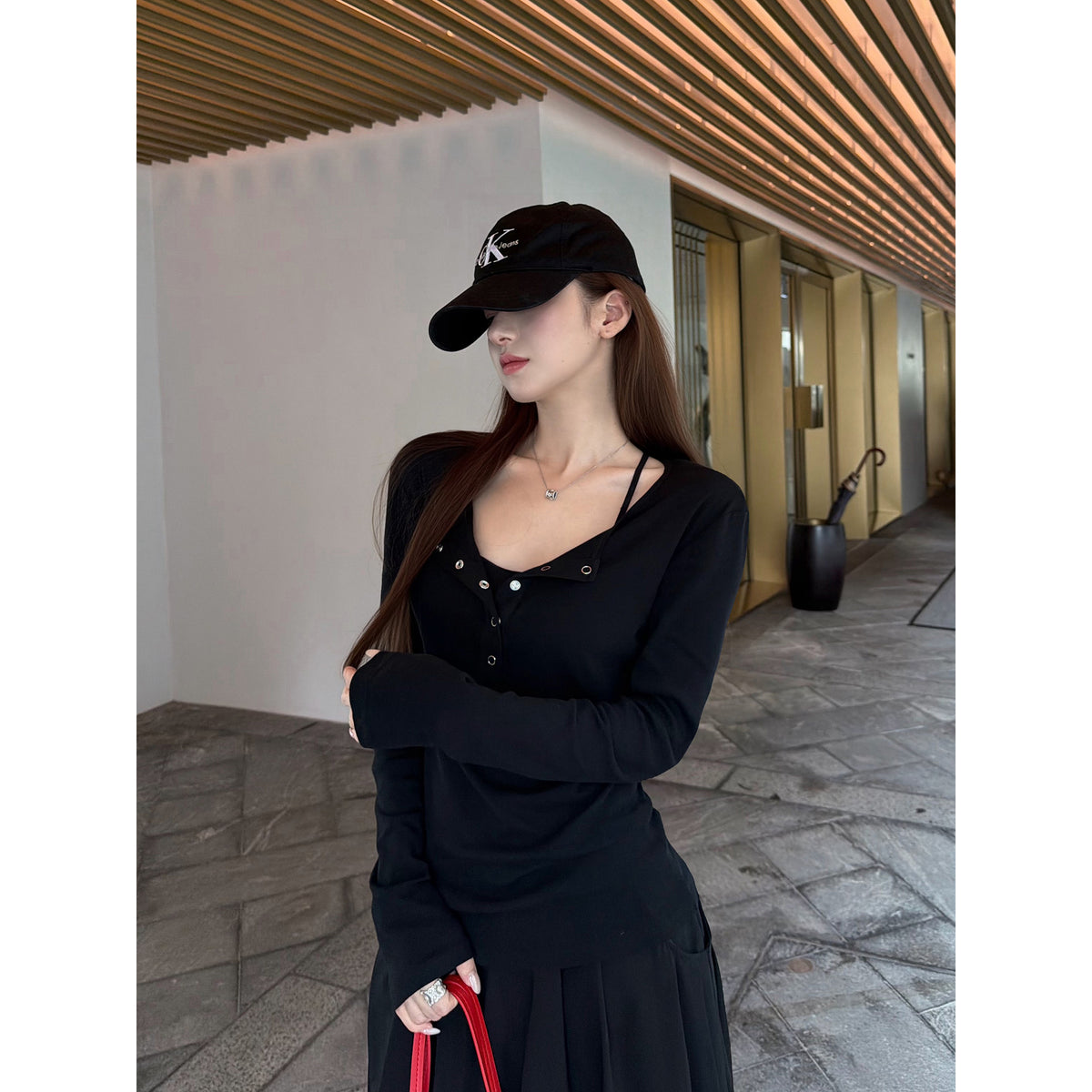 Women's Relaxed Long-Sleeve Top front view