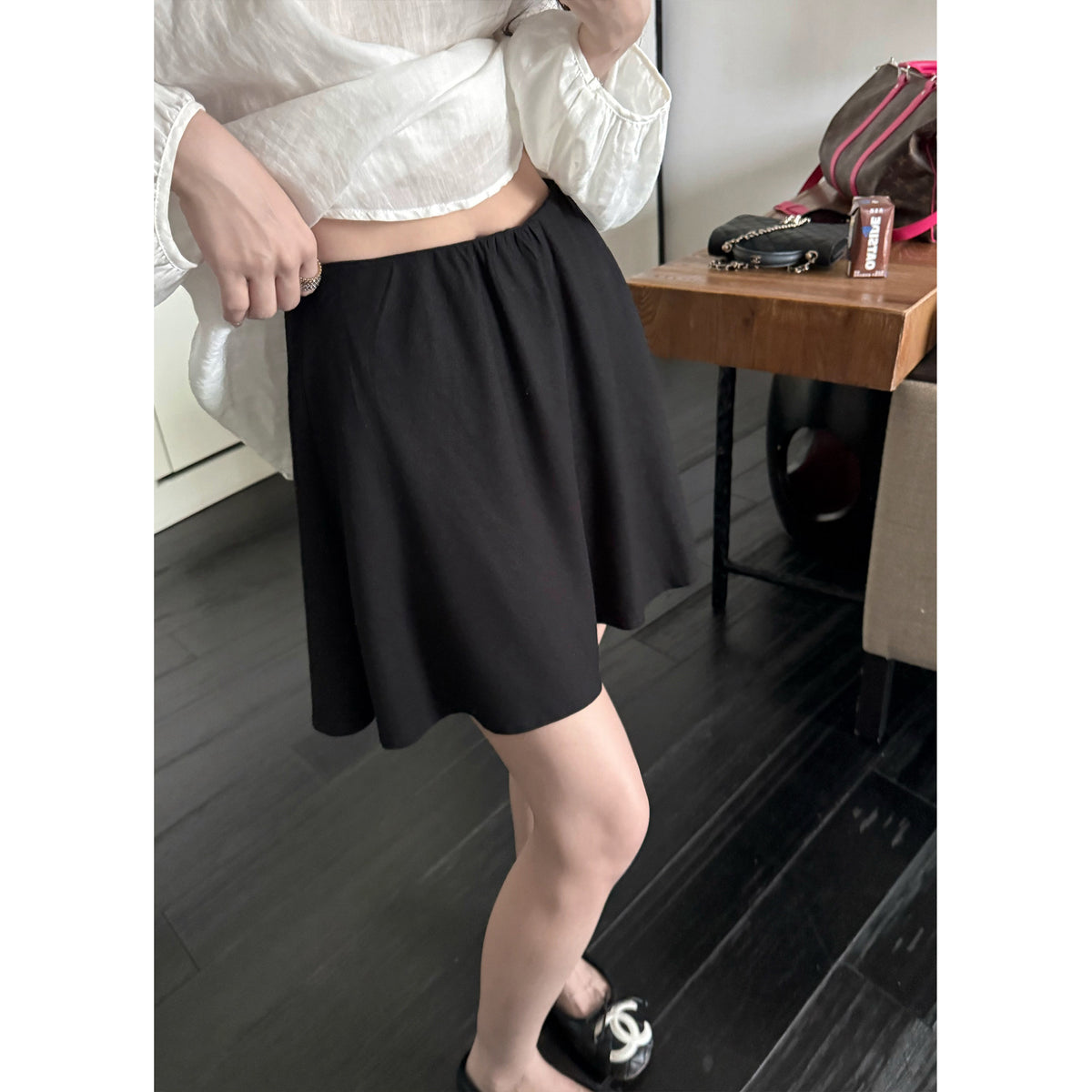 Women's Linen-Blend Skirt front view