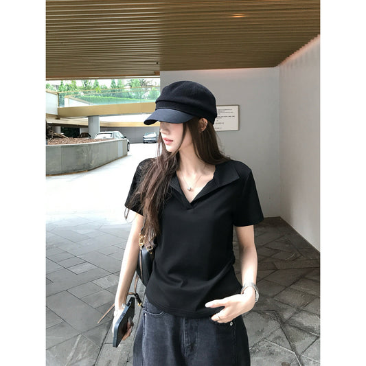 Women's Collared T-Shirt front view