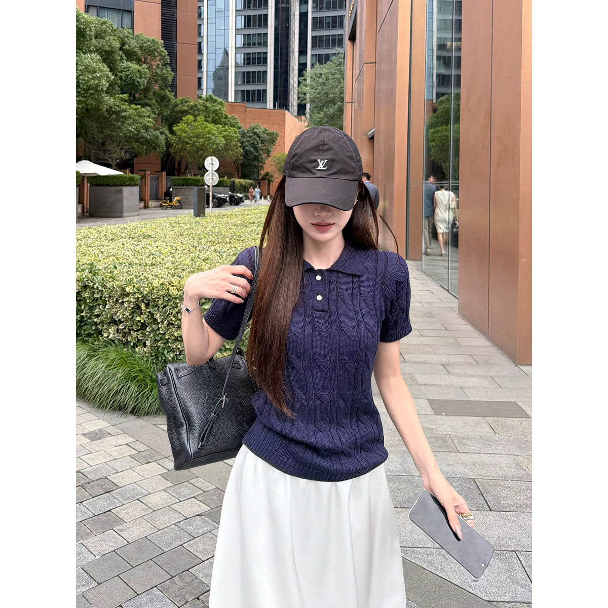 Women's Relaxed Knit Top front view