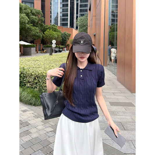 Women's Relaxed Knit Top front view
