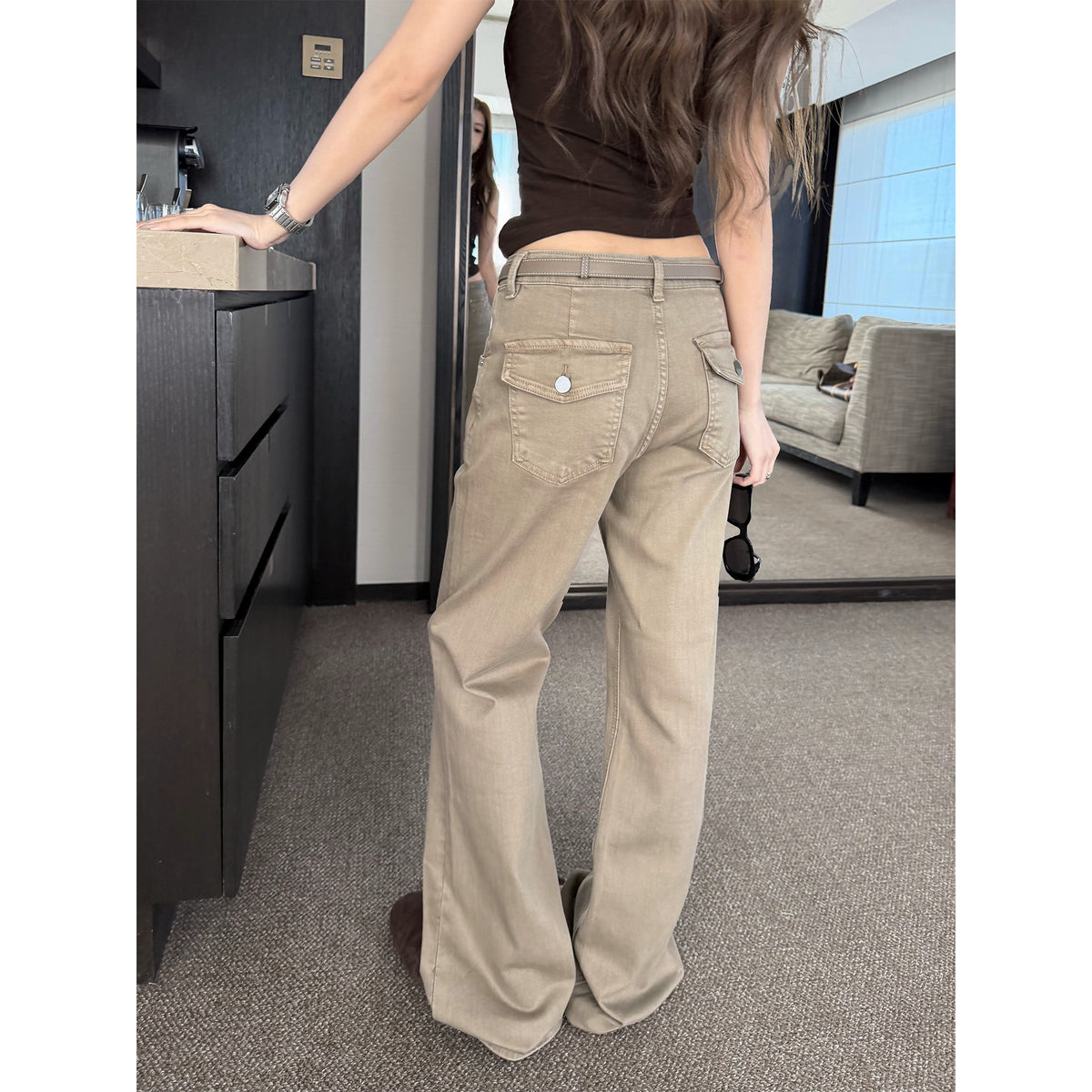 Women's Denim Flared Jeans front view