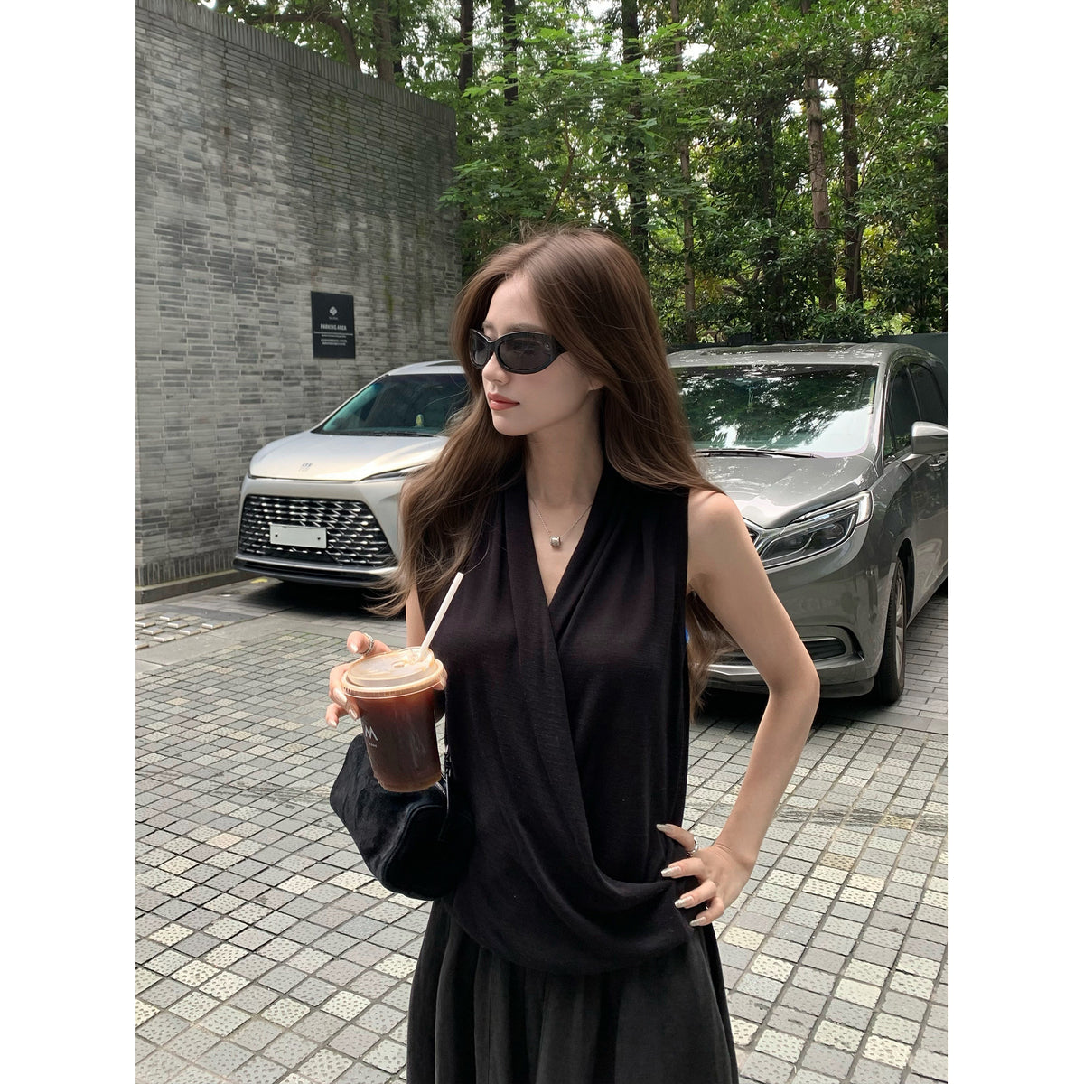 Women's Lyocell Linen-Blend Relaxed Everyday Essential front view