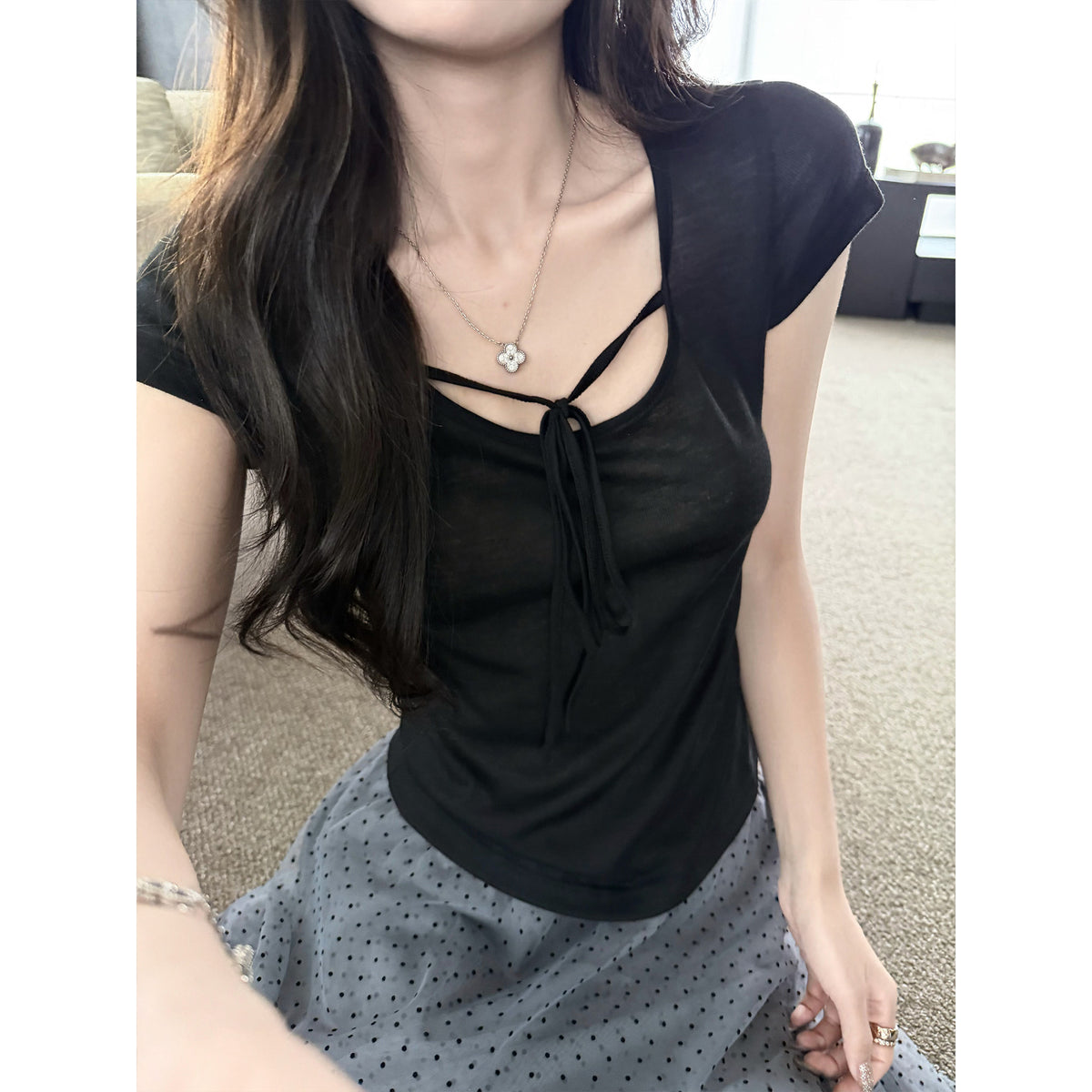 Women's Lyocell Crew-Neck T-Shirt front view