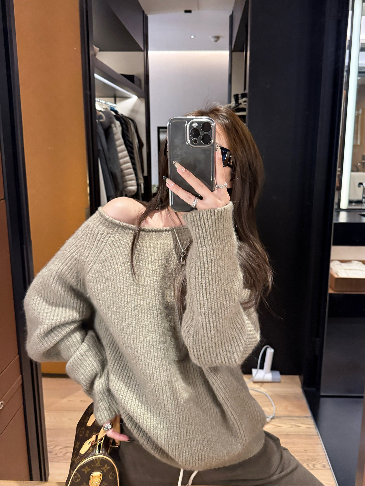 Women's Wool-Blend Relaxed Sweater front view
