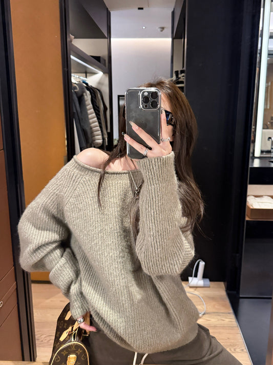 Women's Wool-Blend Relaxed Sweater front view