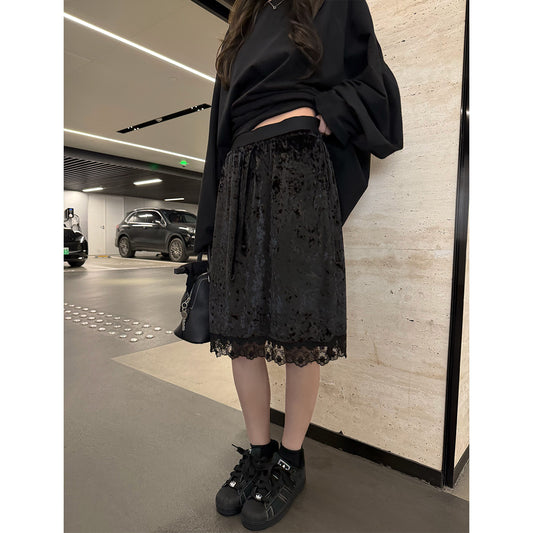 Women's Lace-Trim Skirt front view