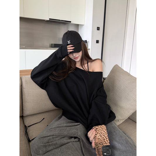 Women's Off-Shoulder Hoodie front view