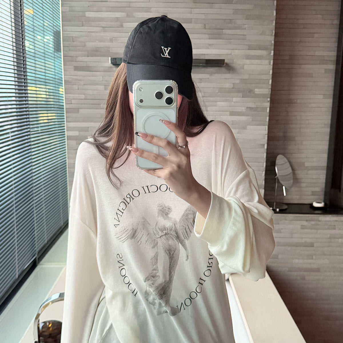 Women's Lyocell Wool-Blend Long-Sleeve Top detail view