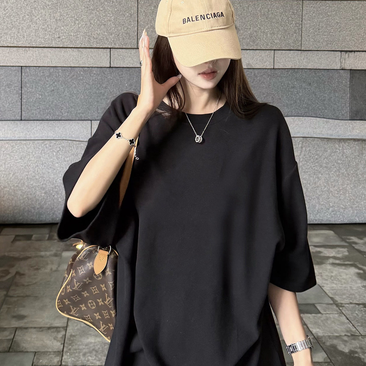 Women's Relaxed Crew-Neck T-Shirt detail view