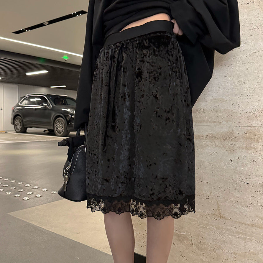 Women's Lace-Trim Skirt detail view