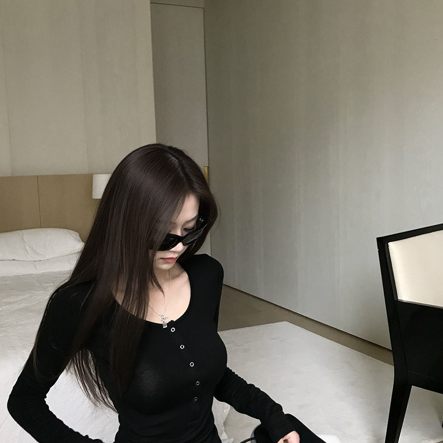 Women's Silk-Blend Lyocell Cashmere-Blend Long-Sleeve Top detail view
