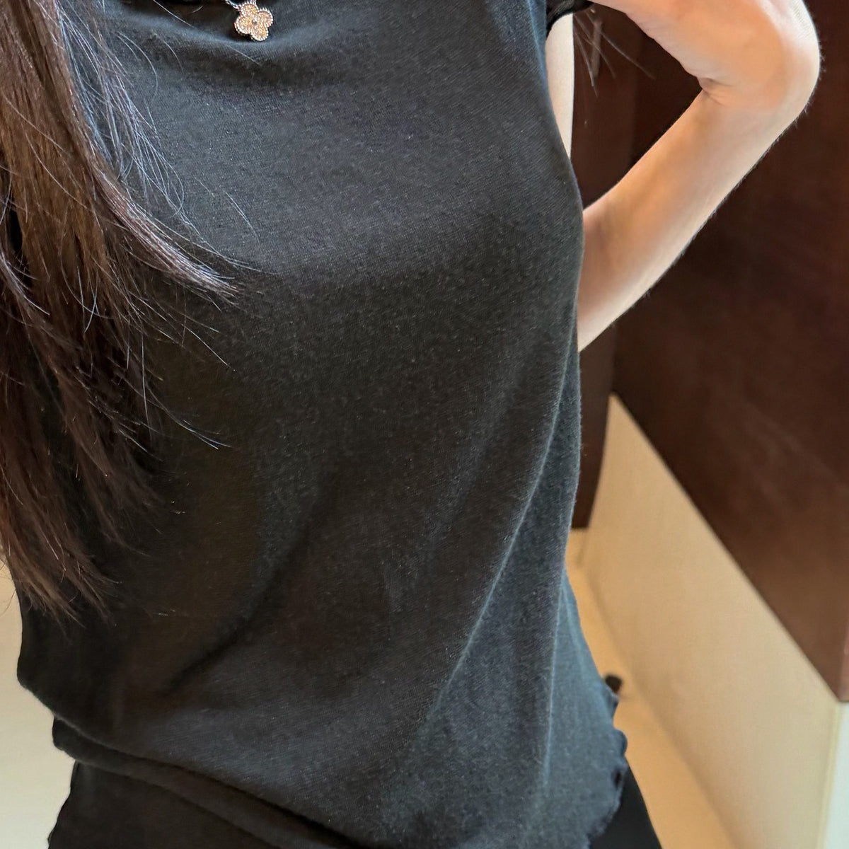 Women's Lyocell Wool-Blend Slim-Fit T-Shirt detail view