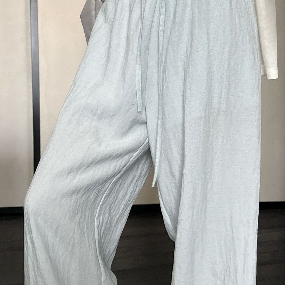 Women's Lyocell Linen-Blend Relaxed Pants detail view