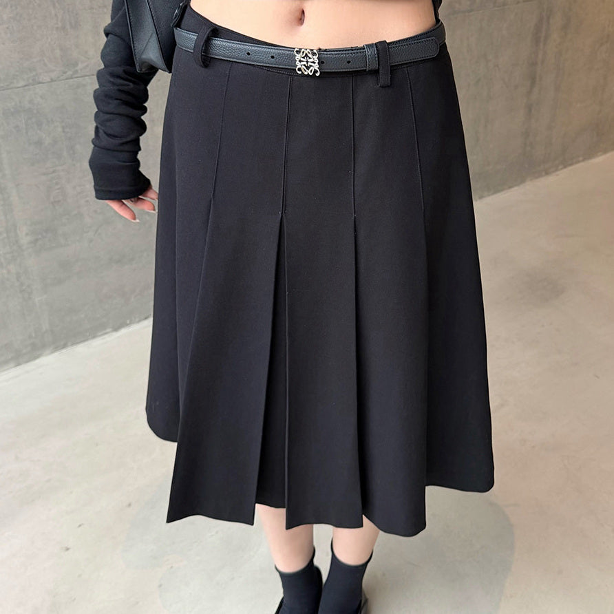 Women's Lyocell Wool-Blend Skirt detail view