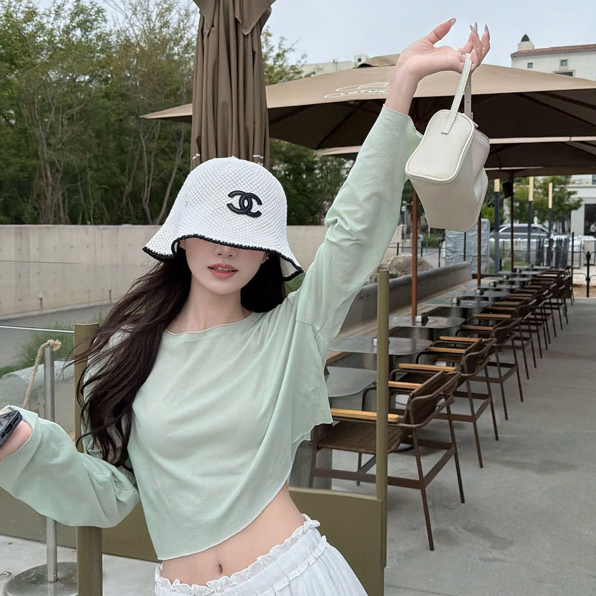 Women's Relaxed Crew-Neck Long-Sleeve Top detail view