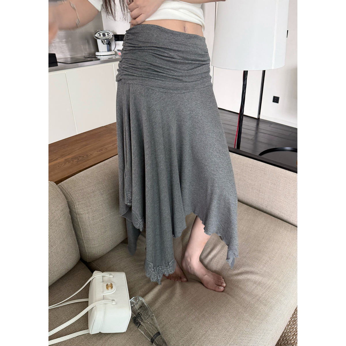 Women's Lace-Trim Relaxed Skirt alternate view