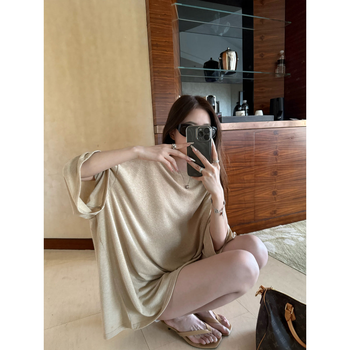 Women's Linen-Blend Relaxed T-Shirt alternate view