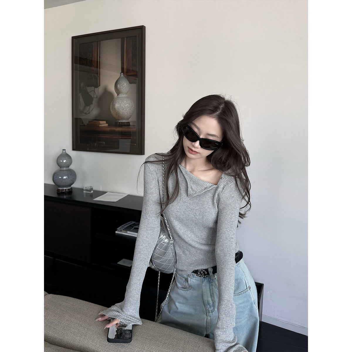Women's Slim-Fit Long-Sleeve Top alternate view