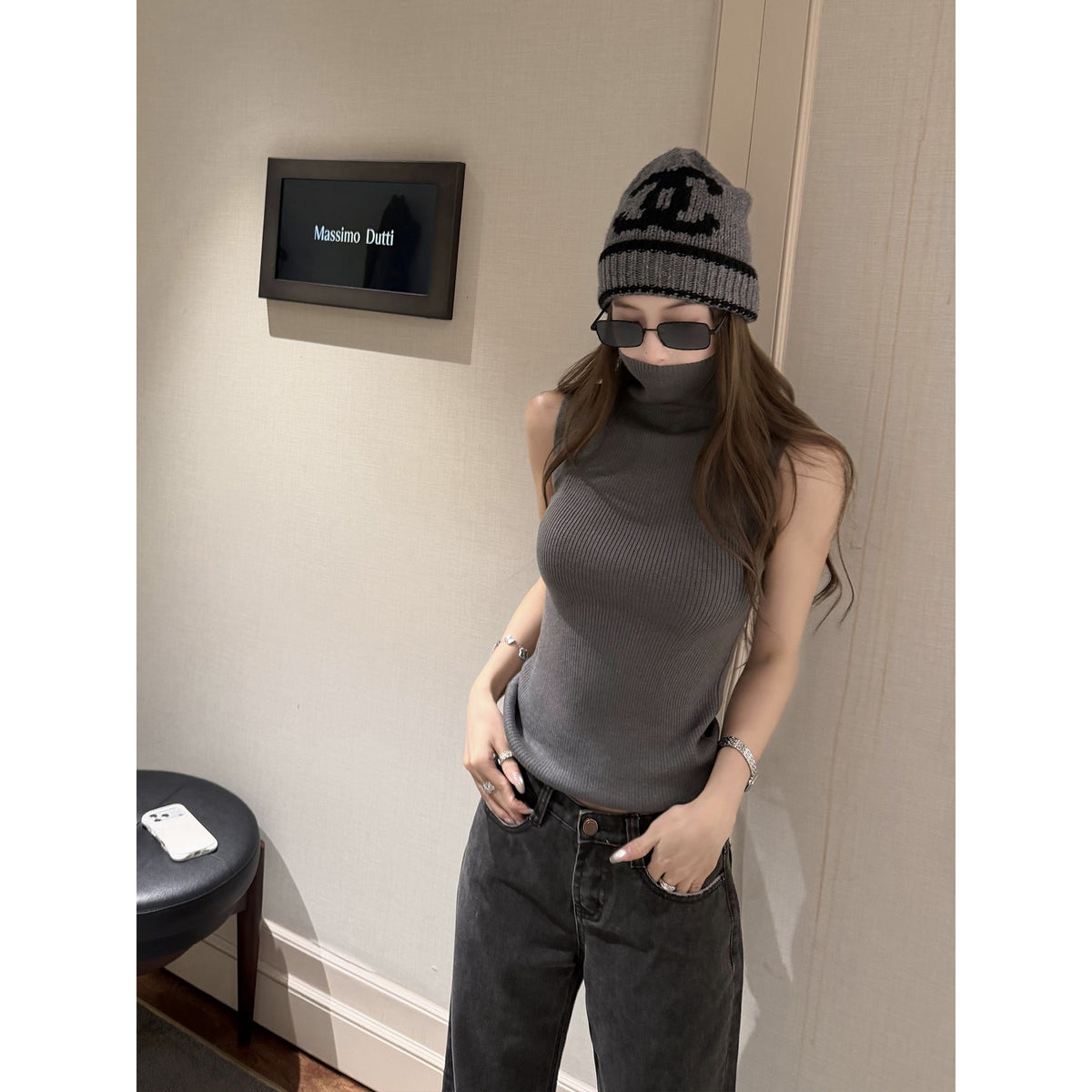 Women's Wool-Blend Long-Sleeve Top alternate view