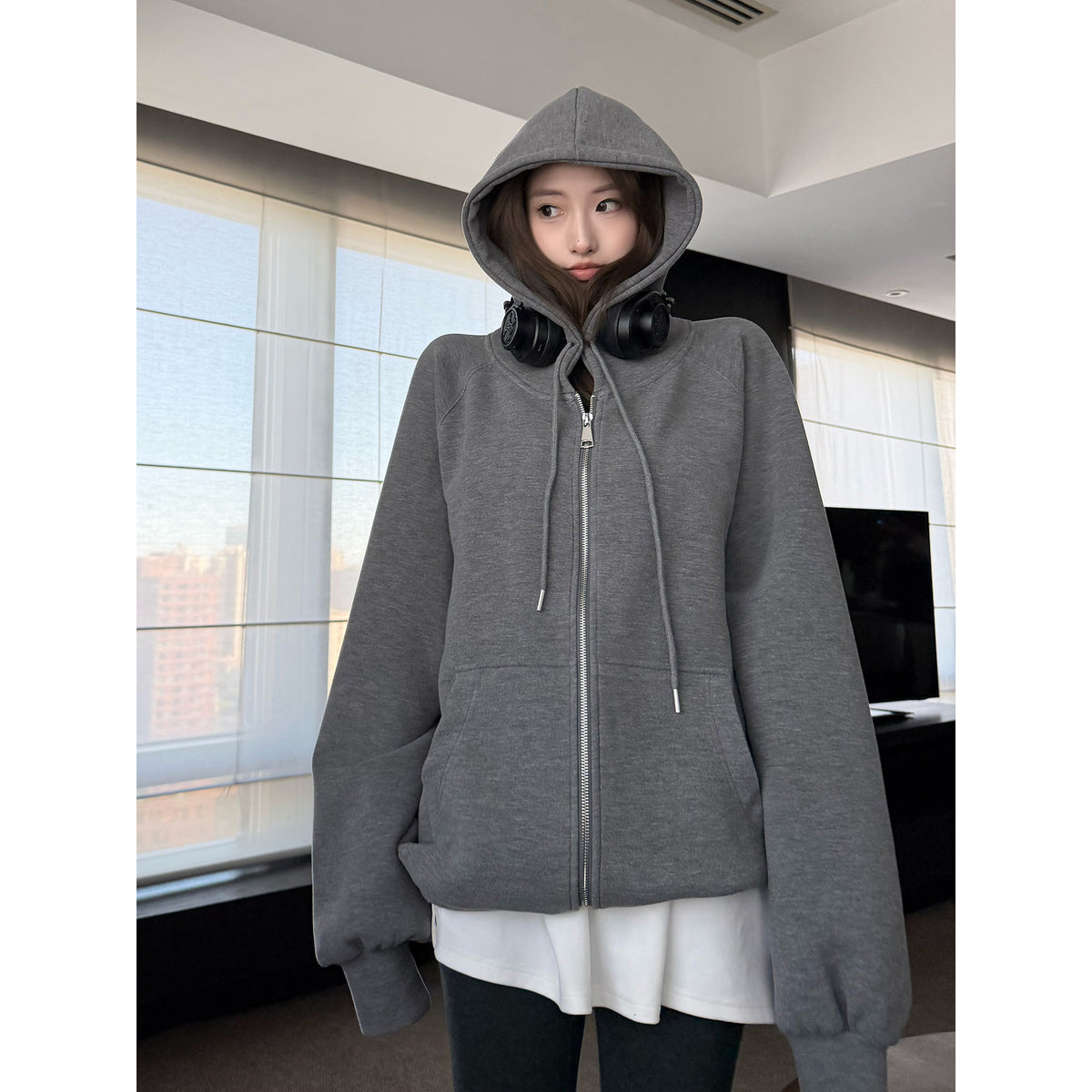 Women's Wool-Blend Hooded Jacket alternate view