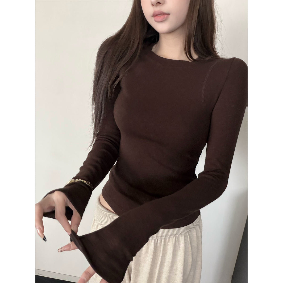Women's Slim-Fit Long-Sleeve Top alternate view