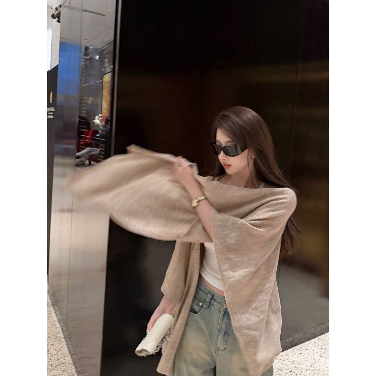Women's Wool-Blend Relaxed Wrap alternate view