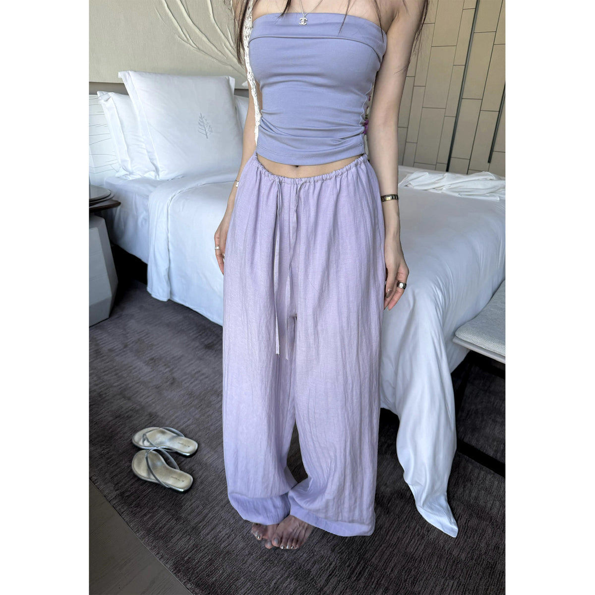 Women's Lyocell Linen-Blend Relaxed Pants alternate view