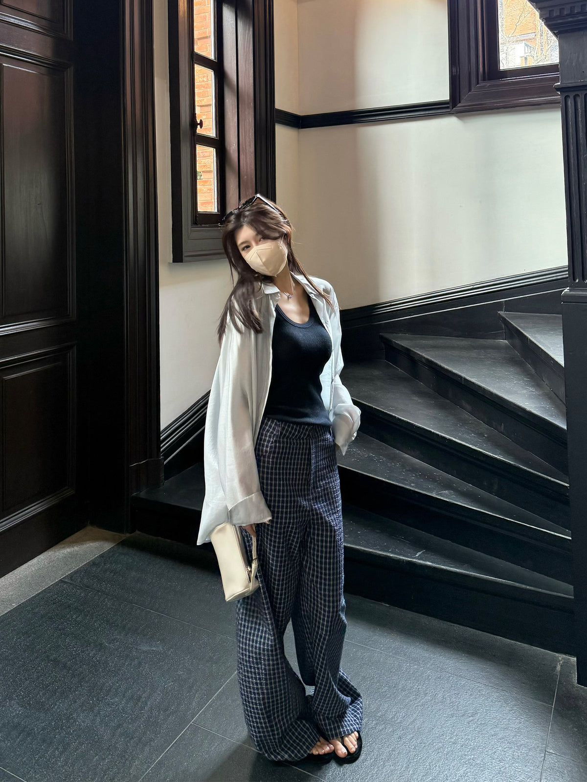 Women's Plaid Relaxed Pants alternate view