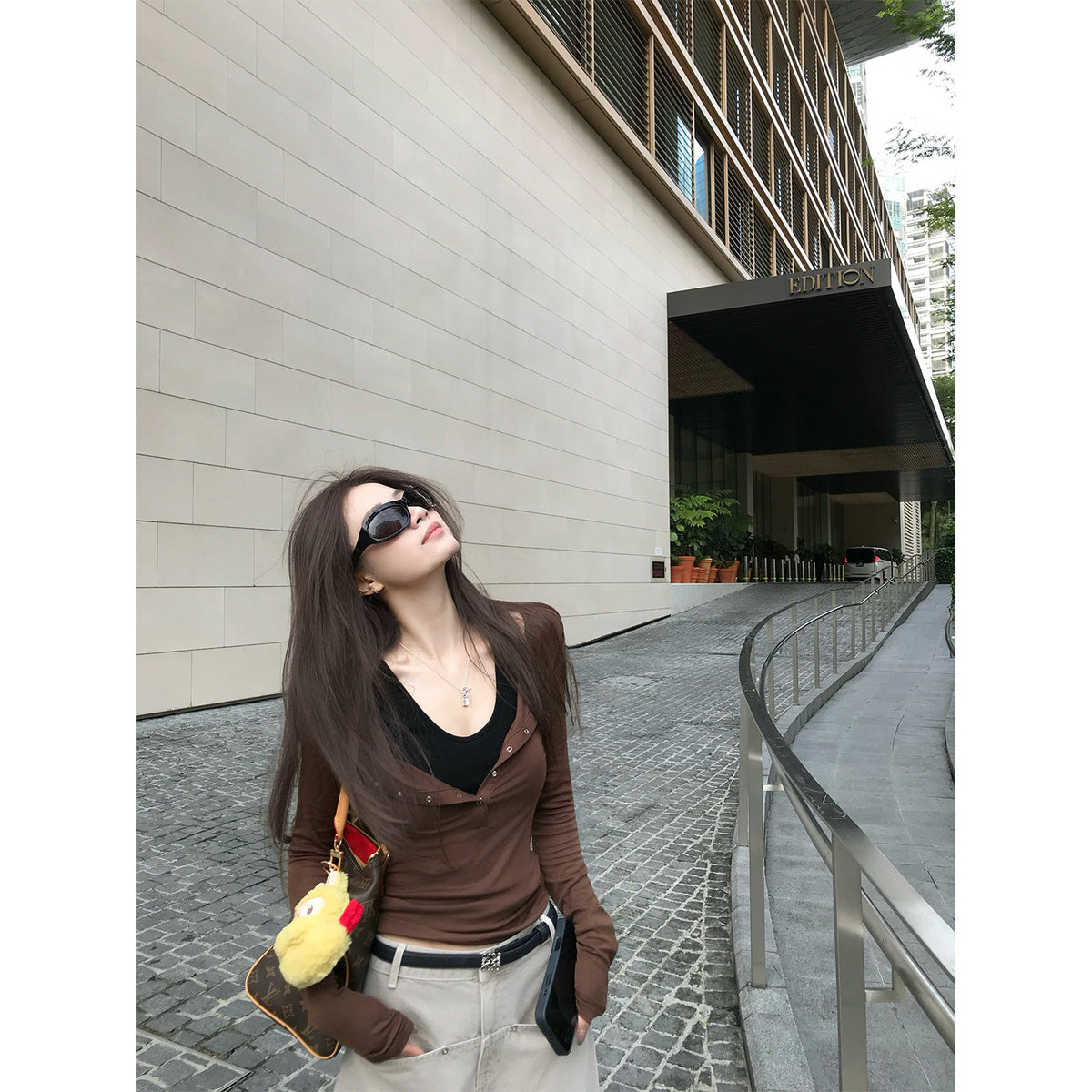 Women's Silk-Blend Lyocell Cashmere-Blend Long-Sleeve Top alternate view