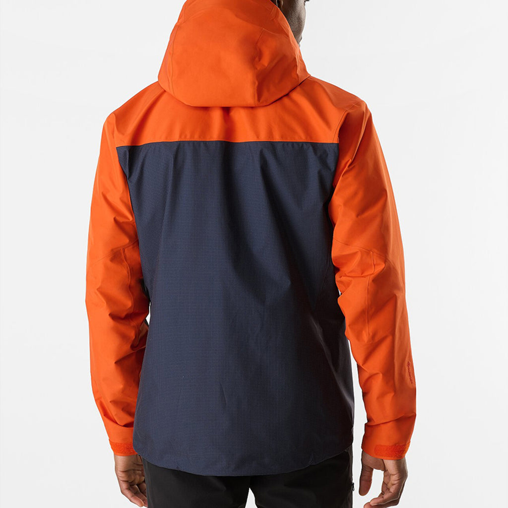 Arc'teryx Alpha Men's GORE-TEX Colorblock Shell Jacket – Sapphire Blue / Black / Phenom Orange