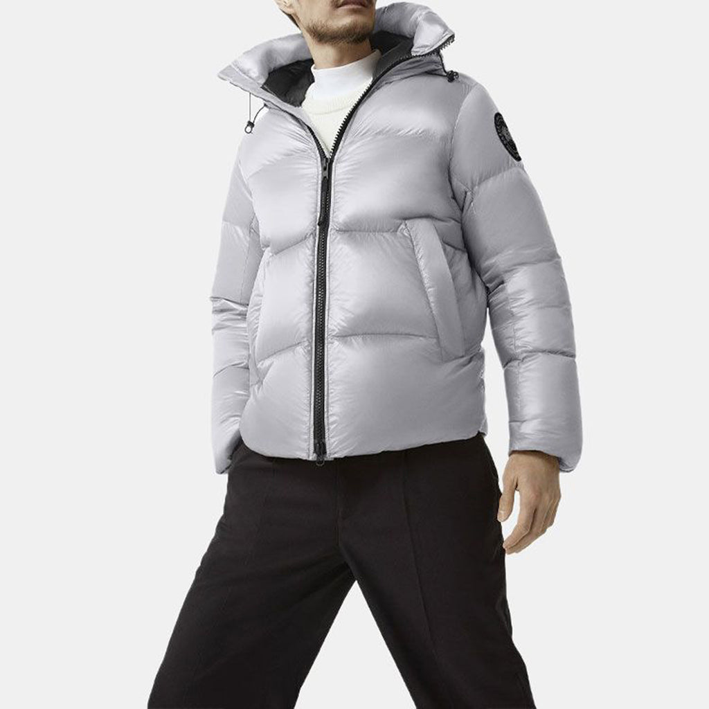 Canada Goose Crofton Black Label Unisex Lightweight Duck Down Hooded Puffer Jacket – Silver Birch
