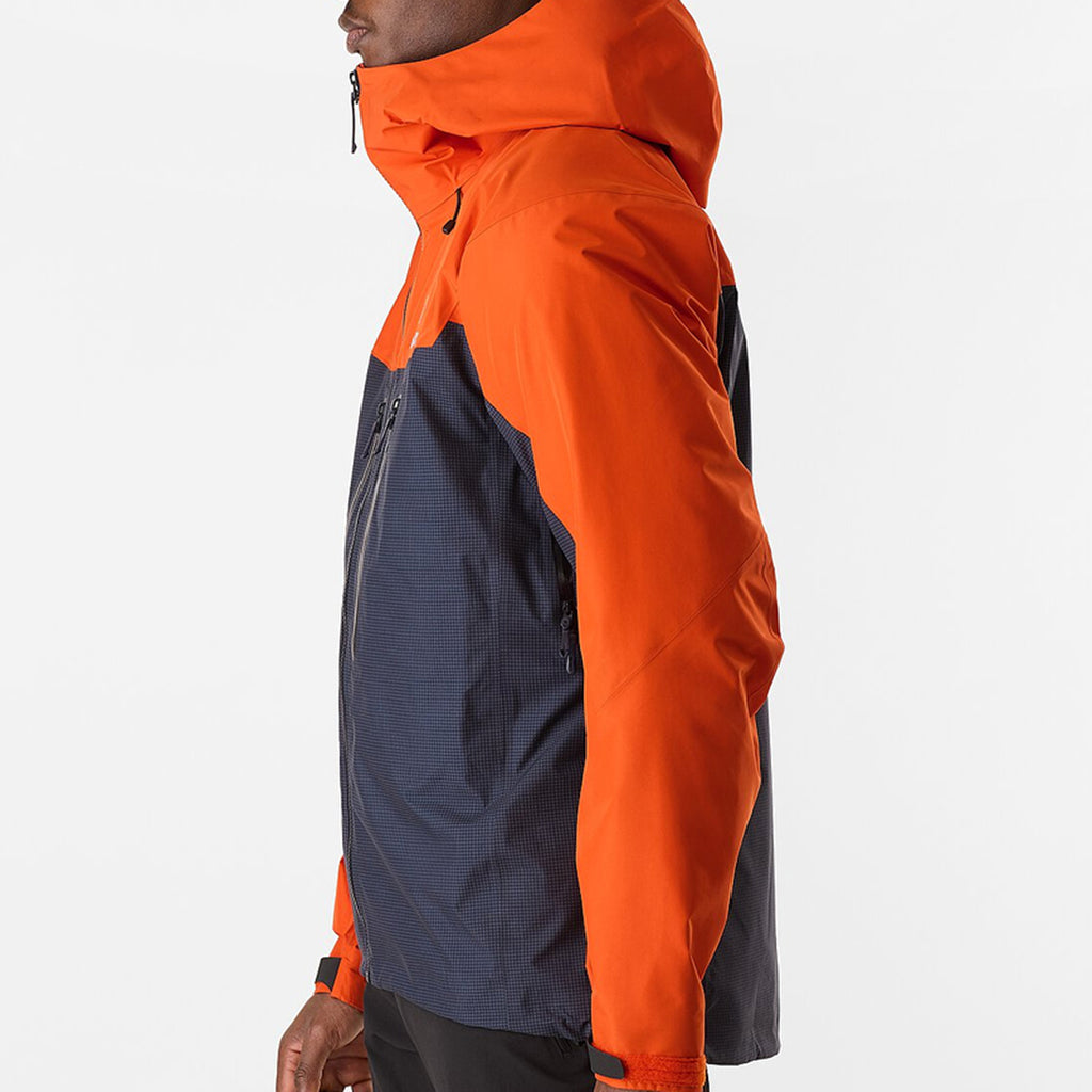 Arc'teryx Alpha Men's GORE-TEX Colorblock Shell Jacket – Sapphire Blue / Black / Phenom Orange