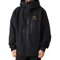 Arc'teryx Alpha SV Gen 7 Men's GORE-TEX Pro Hooded Shell Jacket – 24K Black (Black / Gold Logo)
