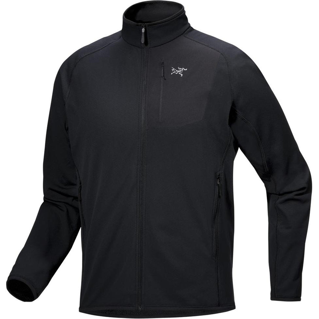 Arc'teryx Delta Men's Lightweight Full-Zip Fleece Jacket – Black