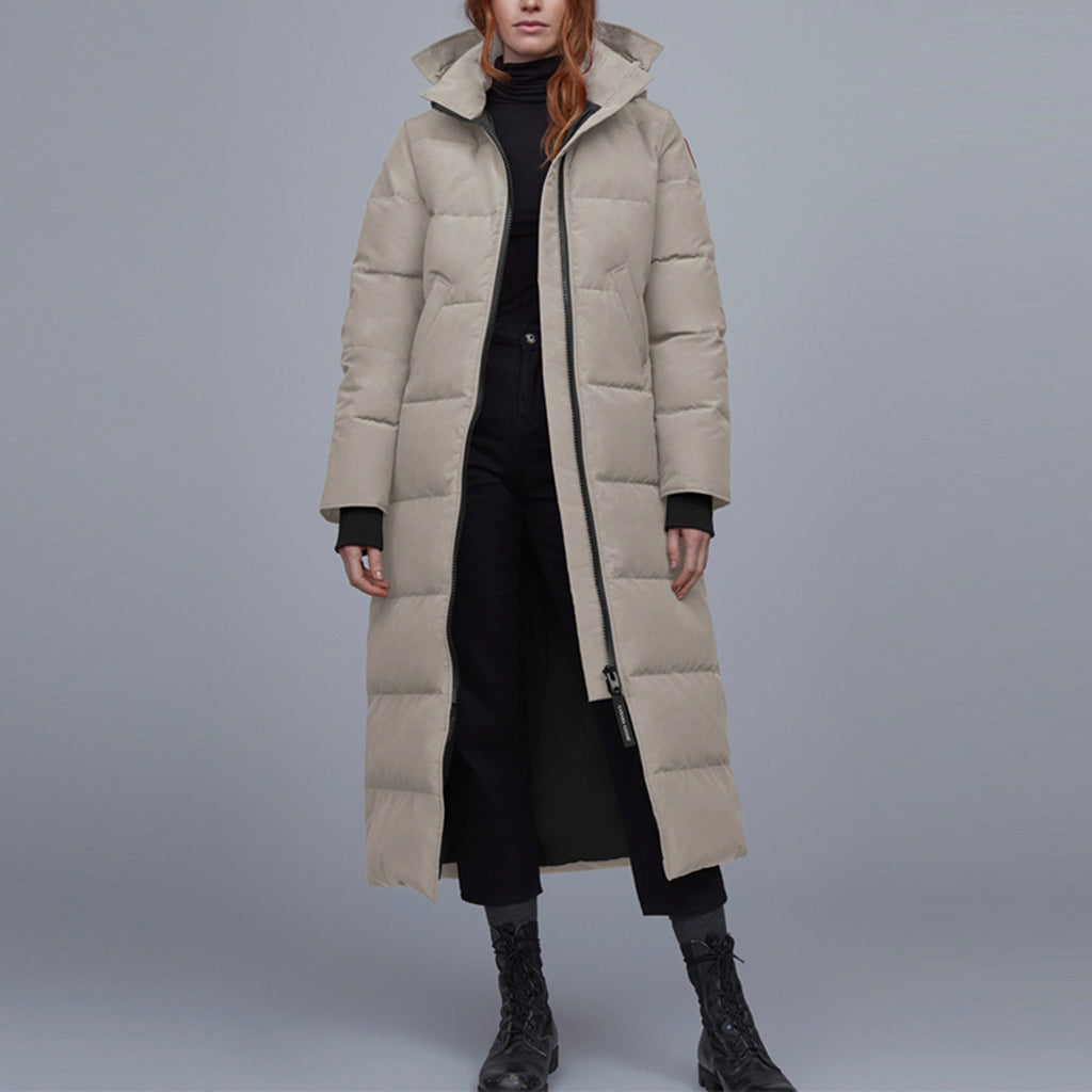 Canada Goose Mystique Red Label Women's Long Duck Down Parka – Limestone Grey