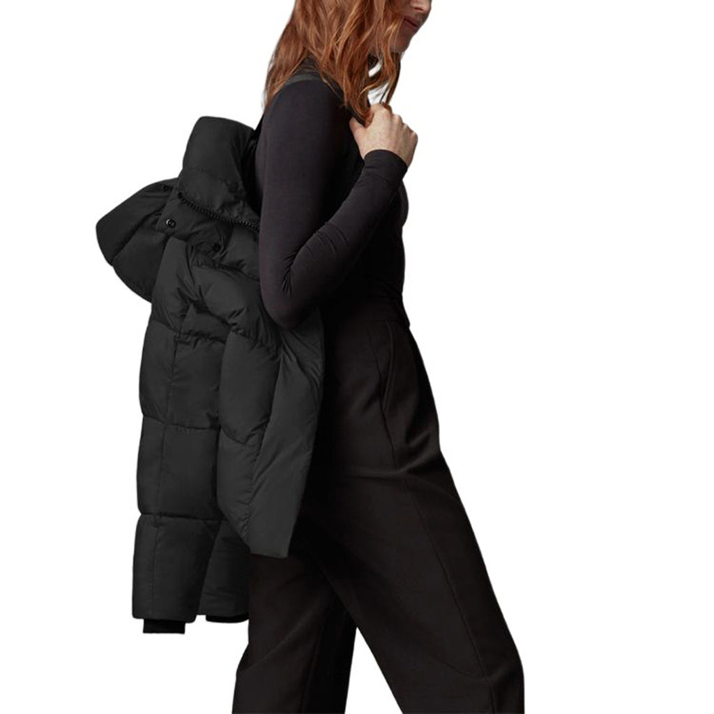 Canada Goose Junction Black Label Women's Quilted Hooded Down Puffer Parka – Black
