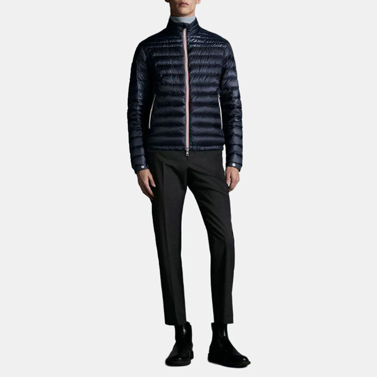 Moncler Daniel SS22 Men's Quilted White Goose Down Jacket – Midnight Blue