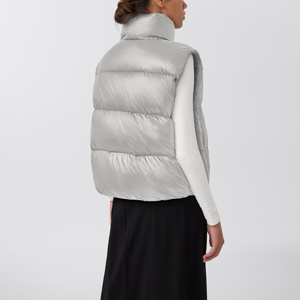 Canada Goose Cypress Black Label Women's Lightweight High-Neck Puffer Vest – Silver Birch