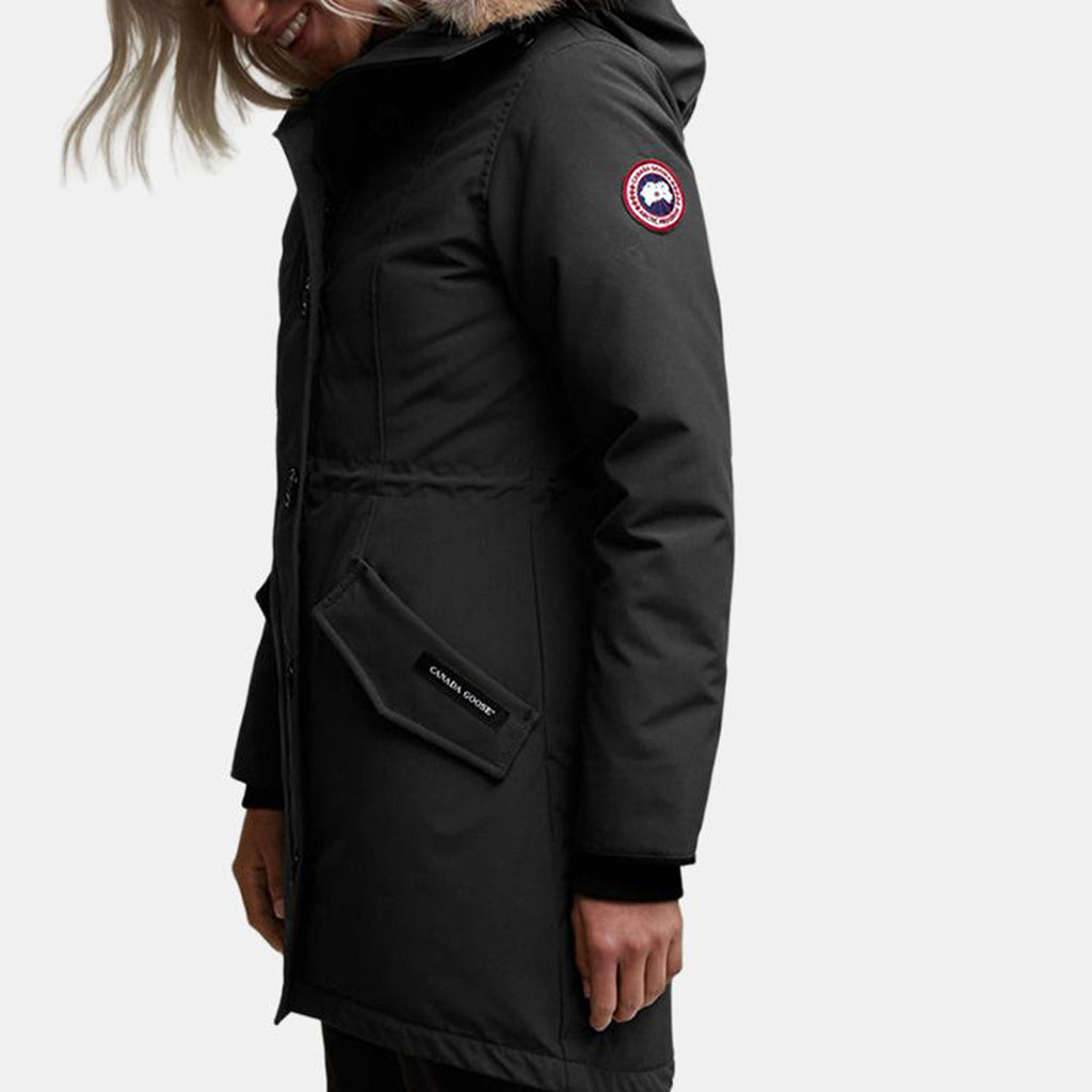 Canada Goose Rossclair Fusion Fit Red Label Women's Mid-Length Duck Down Parka – Black