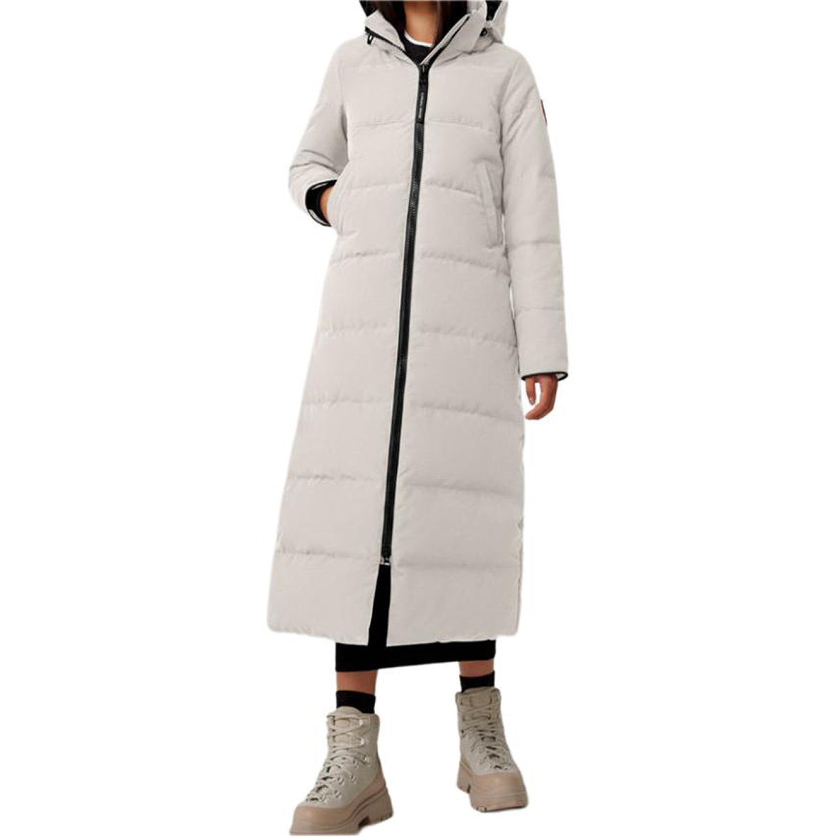 Canada Goose Mystique Women's Long Hooded Down Parka – Grey