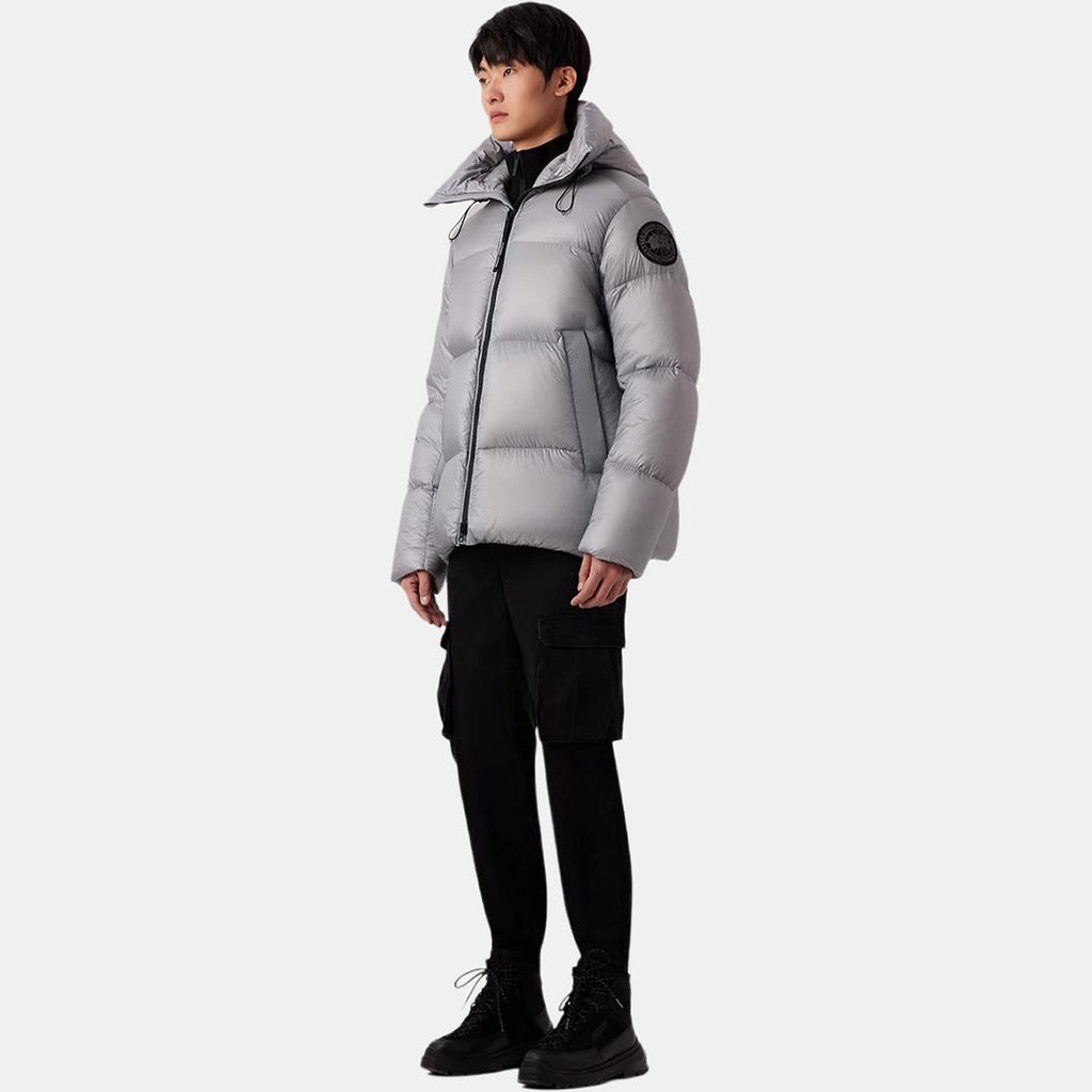 Canada Goose Crofton Black Label Unisex Lightweight Duck Down Hooded Puffer Jacket – Silver Birch