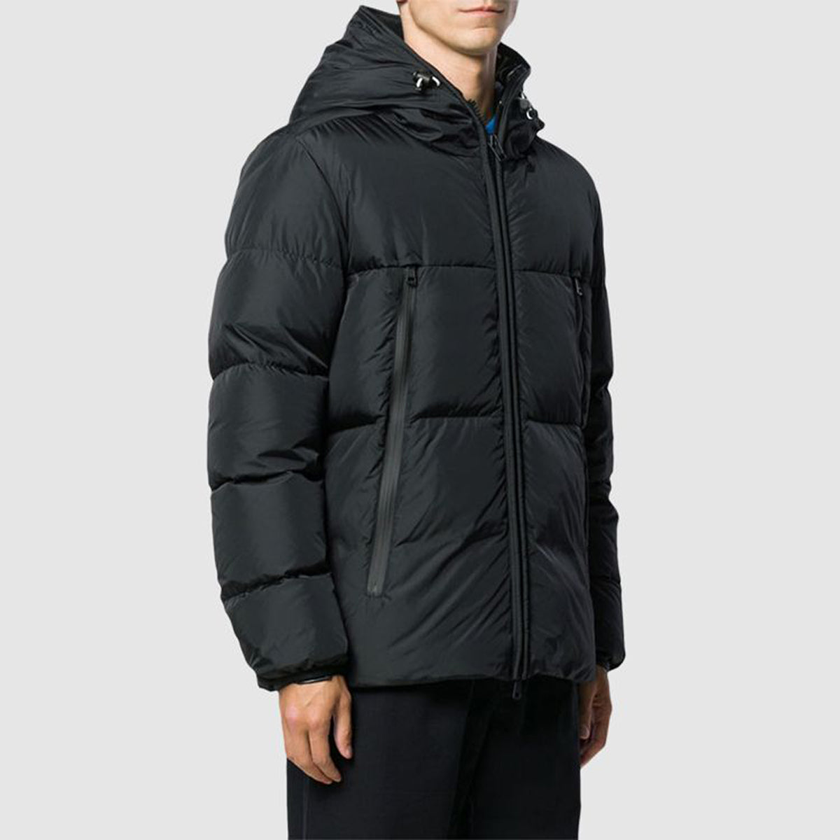 Moncler Montcla Unisex Hooded Goose Down Puffer Jacket with Logo Trim – Black