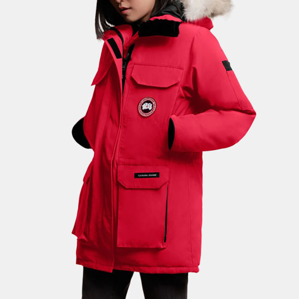 Canada Goose Expedition Fusion Fit Women's Red Label Hooded Down Parka – Red