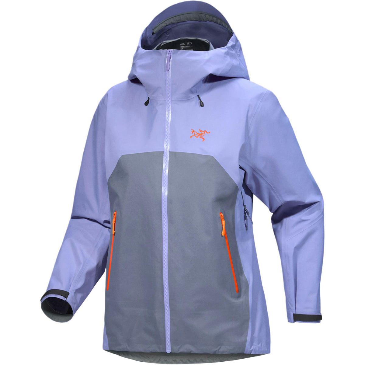 Arc'teryx Beta SL Women's Lightweight GORE-TEX Colorblock Hooded Shell Jacket – Moonstone Purple & Stratus Blue